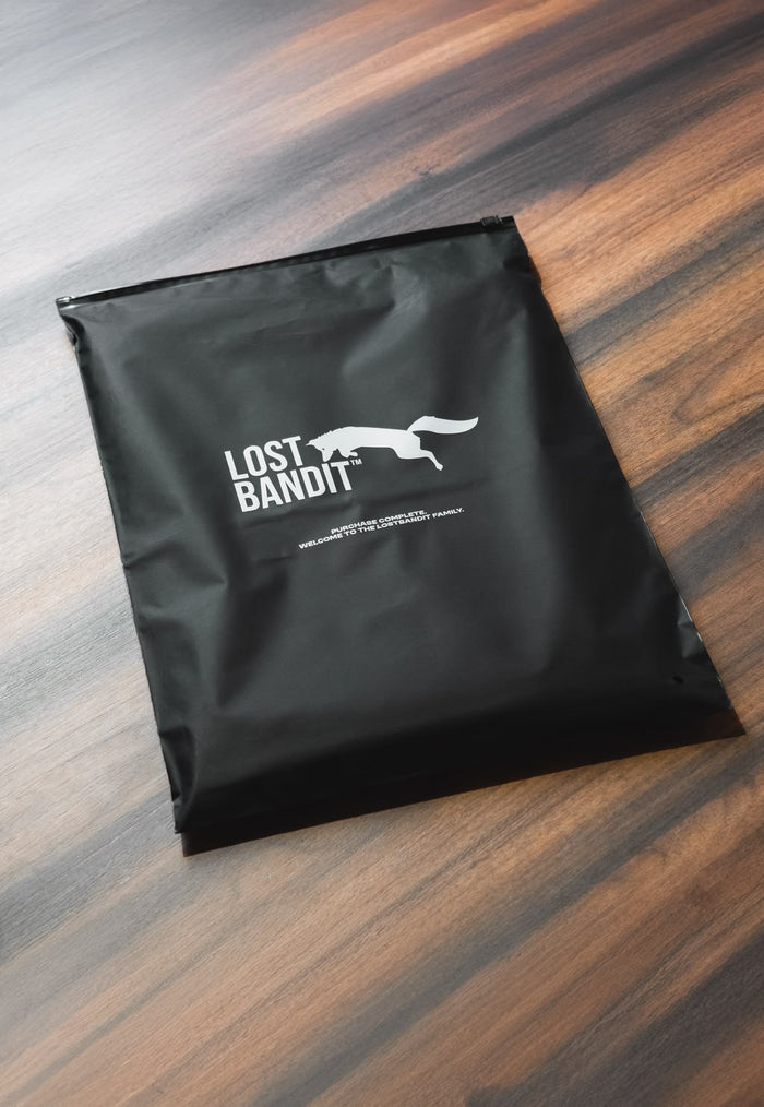 Bolsas de Envío Negras Mate · 100 unidades