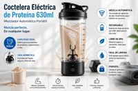 Coctelera Eléctrica de Proteína 630ml - Mezclador Automático Portátil