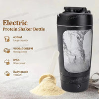 Coctelera eléctrica de proteína 630ml, vista frontal